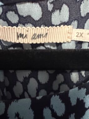 Navy blue and light blue animal print dress size 2x